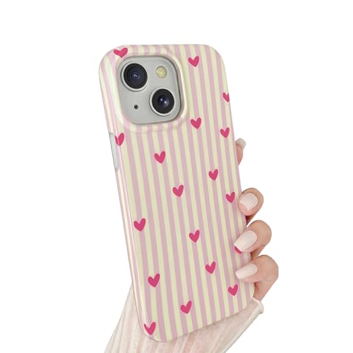 Coque iPhone 15 pour femmes et filles tendance et résistante aux chocs jaune
