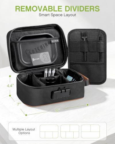 Image of OZCHIN Smell Proof Bag with Combination Lock File Organizer Case Container Medicine Odorless Storage Lock Box Great Gift for Friend
