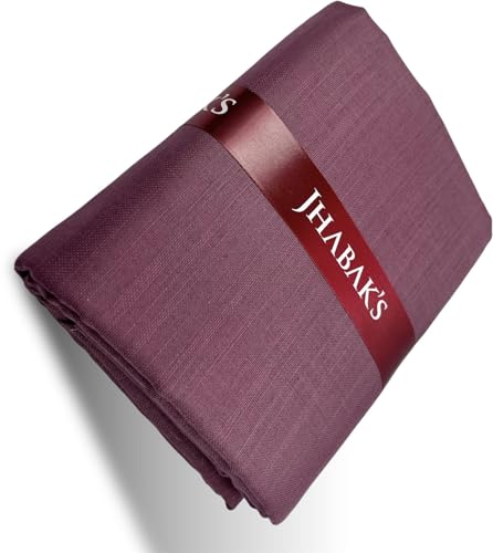 Image of JHABAK'S Men's 100% Pure Cotton Unstitched 1.7 Meters Shirt Piece - 3.25 Meters Suit Fabric Set with Cufflinks (Multicolour, All Weather Fabric, Attractive Box)