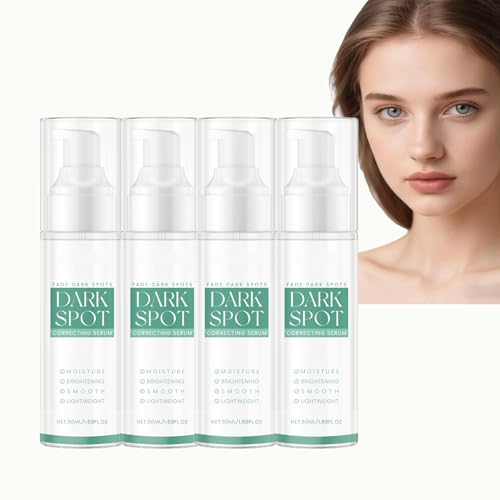 Darker Spotor Serum para el rostro, sérum de brillo oscuro para manchas, tratamiento blanqueador para hiperpigmentación y melasma con niacinamida, equilibra el tono de la piel todo (4 unidades)