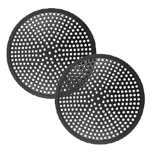 2 Pcs Filtro da Doccia per Capelli, Raccoglitore Capelli da Scarico Doccia 118mm (4.65 pollici) Per Copertura e Protettore di Scarico, Tappo Raccogli Capelli per Bagno, Vasca da Bagno e Cucina,Nero