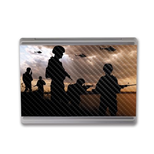 Image of MightySkins Carbon Fiber Skin Compatible with Microsoft Surface Laptop Go 3 (2023) Full Wrap Kit - Mission Accomplished | Protective, Durable Textured Carbon Fiber Finish | Made in The USA