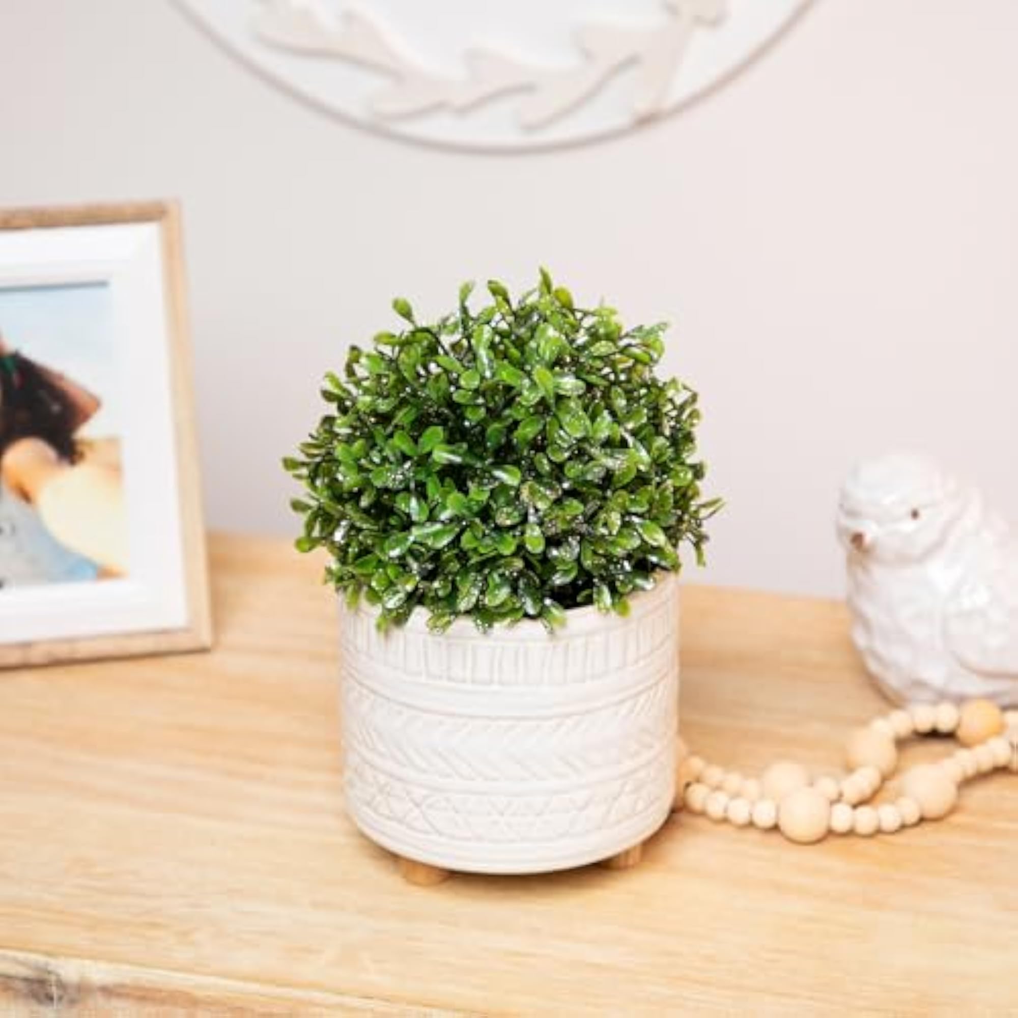 Pine & Sparkling Silver Decorative Grass Ball