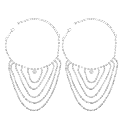 Tobilleras con diamantes de imitación para verano y playa de la marca BESPORTBLE