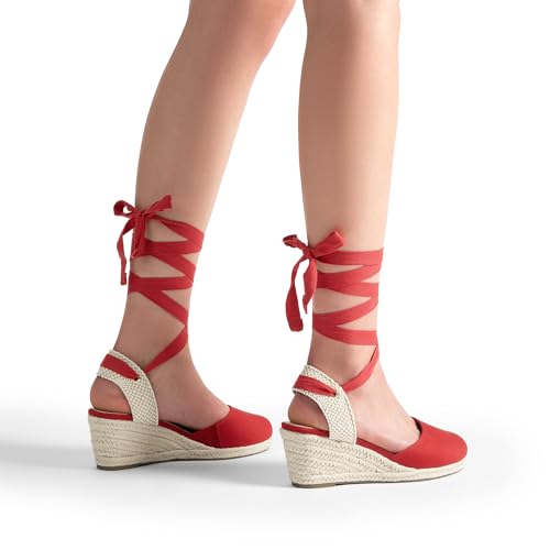 Image of DREAM PAIRS Espadrille Platform Wedge Sandals
