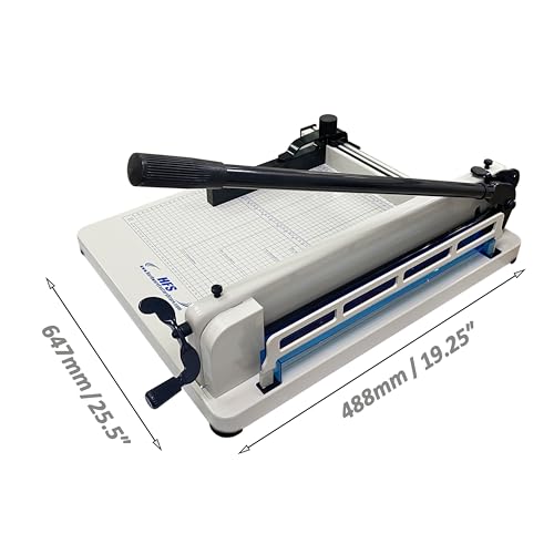 HFS(R) Heavy Duty Guillotine Paper Cutter 400 Sheet Capacity | Solid Steel Construction (A3-17'' paper cutter) - Thumbnail 3