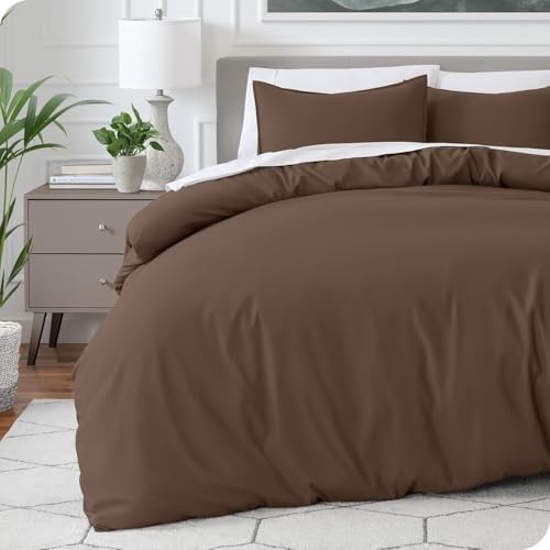 Image of Viewstar Premium Cotton Duvet Cover, Single Size 60x90 Inches, 300 Thread Count, Ultra-Soft, Wrinkle-Free, Cotton-Quilt /Comforter Zipper Cover (Brown)