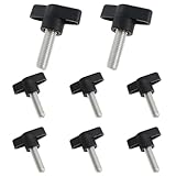 Wantane Screw Knobs Handle M8*25mm Type Clamping Knob Black Plastic T-Shape Clamping Handle Screw Knobs Handle-8PCS