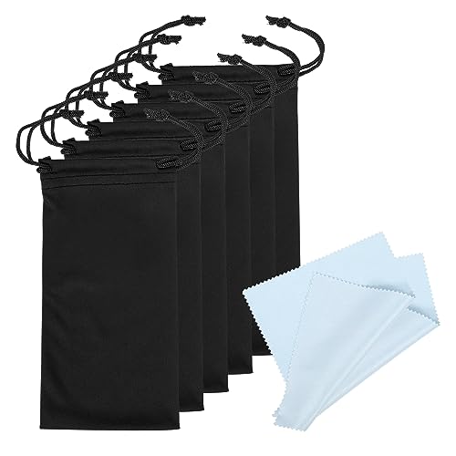 Image of PATIKIL Microfiber Glasses Bag, Sunglasses Pouch Eyeglass Bag Soft Sunglass Case with Eyeglasses Cleaning Cloth