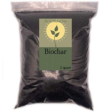 Biochar Soil Amendment, 100% All Natural Biochar, Premium Quality, 100% Wood 2qt Bag!