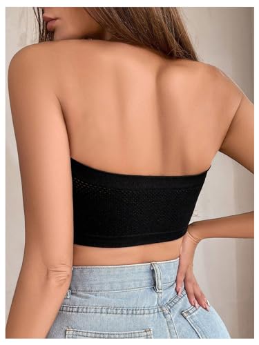 SOLY HUX Women's Front Closure Bra 2 Pack Strapless Wirefree Everyday Bras Bralettes3