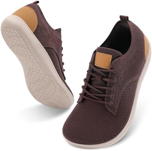 JIASUQI Mens Barefoot Walking Shoes Wide Toe Casual Shoes Fashion Dress Oxfords Shoes Men Breathable Sneakers