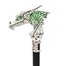 Green White Luxury Dragon Head Walking Cane Fashion Decorative Walking Stick Gentleman Elegant Cosplay Cane Knob Crosier 94cm