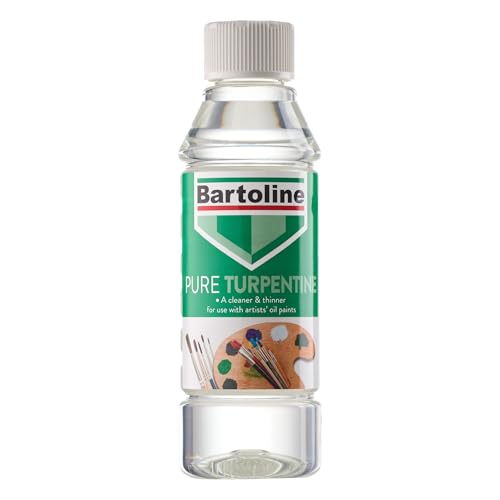 Bartoline Pure Turpentine 250ml Natural Solvent for Oil Paint Thinning & Cleaning