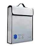 〓►Gran Capacidad - bolsa ignifuga impermeable con Exquisito y mano de obra perfecta en tamaño 40 x 32 x 8cm, 6 ranuras para tarjetas de crédito incorporadas, 2 bolsillos para pasaporte y un bolsillo grande, mantienen sus artículos bien organizado