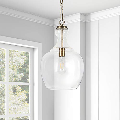 Image of Henn&Hart 11 inch Pendant Light Fixture with 6' Adjustable Cord, Gold