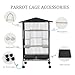 Sinopet Parakeet Bird Cage, 33‘’ Parrot Cage with Breeding Bird Nest Windows,Parrot Toys,Perch,Parakeet Cage Accessories,for Cockatiels,Finches,Lovebirds,Conure,Budgie, Canaries,Quaker,Pigeon Eclectus