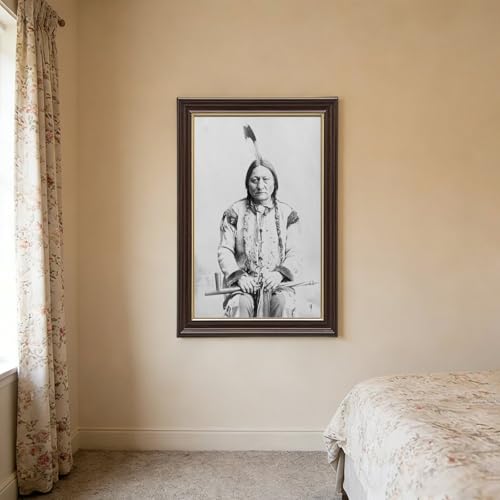 Impression toile Taureau Assis portrait amérindien de qualité