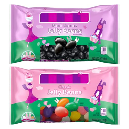 Easter Jelly Beans bundle: Classic and Black Jelly Beans, 7 oz each