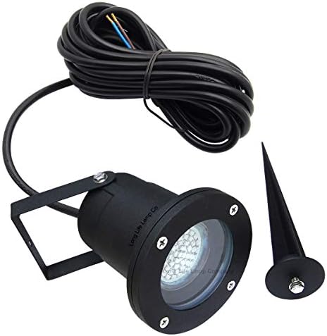 2 x MR16 12V Outdoor Garden Spike Ground Mount or Watt Light IP65 Matt Black Low Voltage