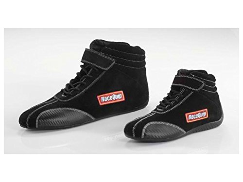 Racequip Race Shoes Euro Carbon-L Series Sfi 3.3/5 Certified Black Size 10.5 30500105 #TOP3