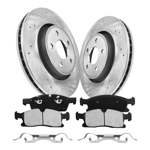 funire Pastilhas de Freio e Rotores Kit Dianteiro Kits de Reposição de Freio Automotivo Compatíveis com Jeep Grand Cherokee 2012-2021, Freios e Rotores 53064 D1629-8655 Kit de Frei (Frente 2022 Cherok