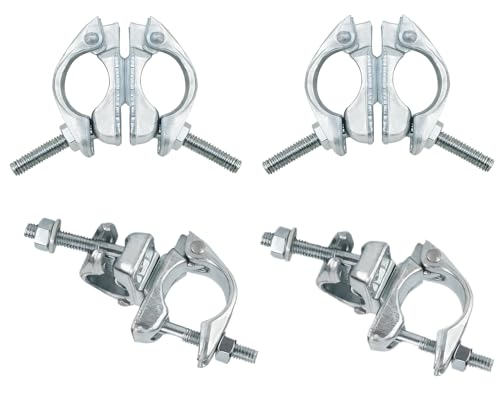 Scaffolding Forged Couplers, Swivel Tube Clamp for 1.65-1.9 inch(42mm to 48mm) OD Tube, 4Pack Rotary Couplers Scaffolding Tools