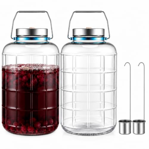 2-Pack 3 Gallon Glass Carboys