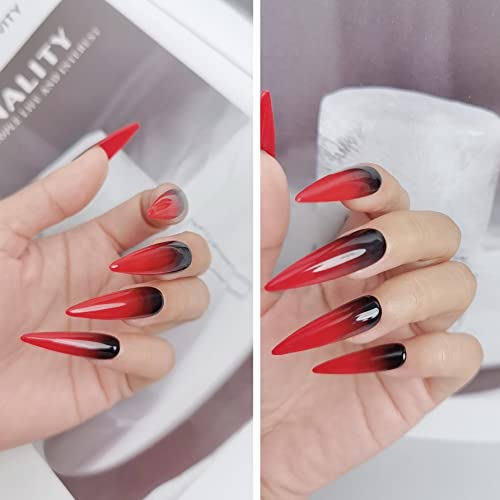 Aimeili Gel Nail Polish Soak Off U V Led Gel Nail Lacquer, Black Wine Red Blue Glitter Color Gel Set Of 6Pcs X 10Ml - Kit Set 21 #TOP5