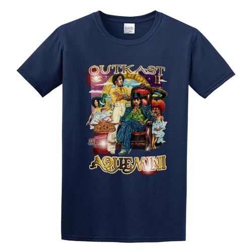 JMTINA Outkast Aquemini Men's Graphic T Shirt Size XL Navy