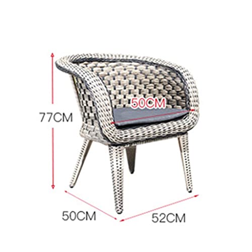 Rattan Craft Chair, Modern Outdoor Patio Dining Chairs, Weather-Resistant Pe Rattan Wicker Seat, Leisure Chair Balcony Recliner #TOP2