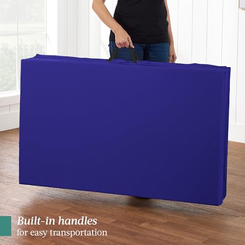Image of Best Choice Products 10ftx4ftx2in Folding Gym Mat 4-Panel Exercise Gymnastics Aerobics Workout Fitness Floor Mats w /Carrying Handles