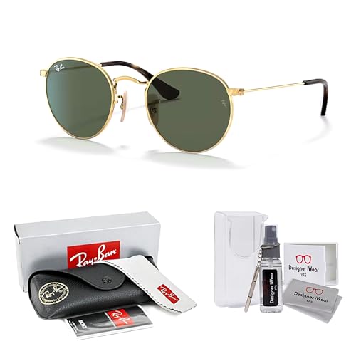 Ray-Ban Junior Kids' Rounded RJ9547S Rounded Sunglasses For Boys For Girls +BUNDLE with ACCESSORY EYEWEAR KIT2