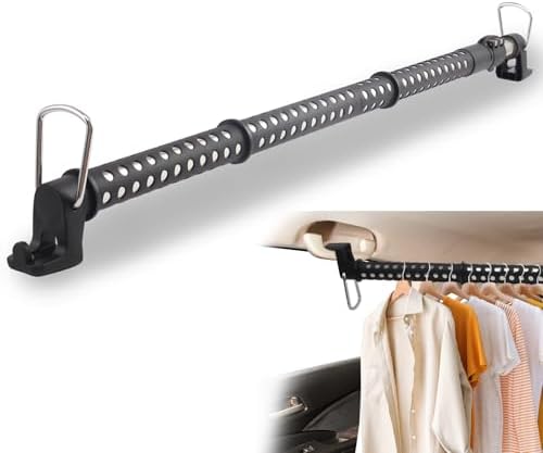 Car Clothes Hanger Bar, 34"" to 53.5"" Telescopic Clothes Rod for...