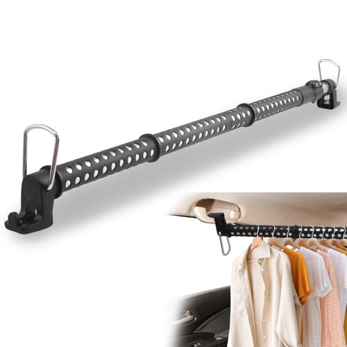 Greeily Car Clothes Hanger Bar, 33' to 54' Telescopic Clothes Rod for Car Travel...