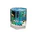 Tetra Bubbling LED Aquarium Kit 1 Gallon, Hexagon Shape, With Color-Changing Light Disc