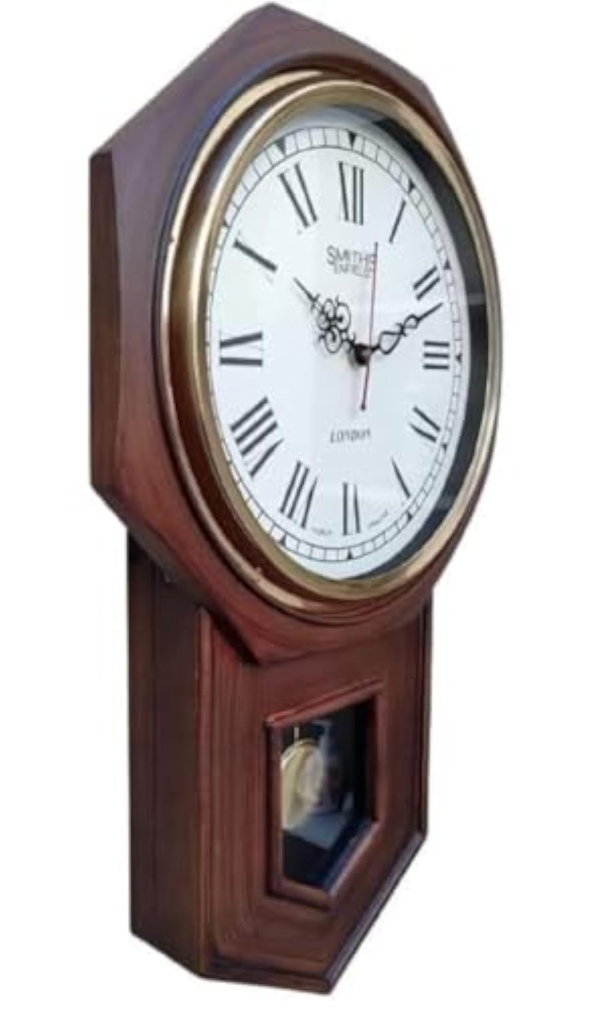 Sky Instruments Pendulum Wall Clock, Wooden Antique Look
