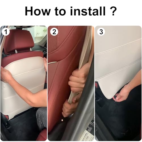 Image of Kick Mats Back Seat Protector for BMW X3 X4 Car Back Seat Cover for Child Protect from Dirt Mud and Scratches Waterproof Kick Mats Backseat Protector (for BMW X3 X4 (Black))