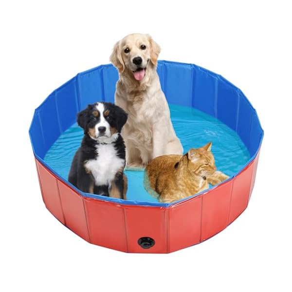 Dog whelping box foldable birthing pool for dogs whelping pool for puppies poartable plastic swimming pool bath tub for dogs red red 315 dia79 h 80cm20cm  urban country home decor