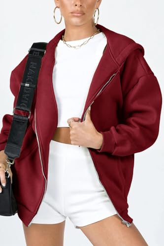 Image of PRETTYGARDEN Women's 2026 Spring Zip Up Y2K Hoodies Casual Long Sleeve Sweatshirts Fall Winter Track Jackets with Pockets