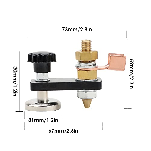 Luckyweld Magnetic Ground Clamp, Welding Ground Clamp Strong Magnetism Large Suction, Copper Tail Ground Clamp For Welder #TOP2
