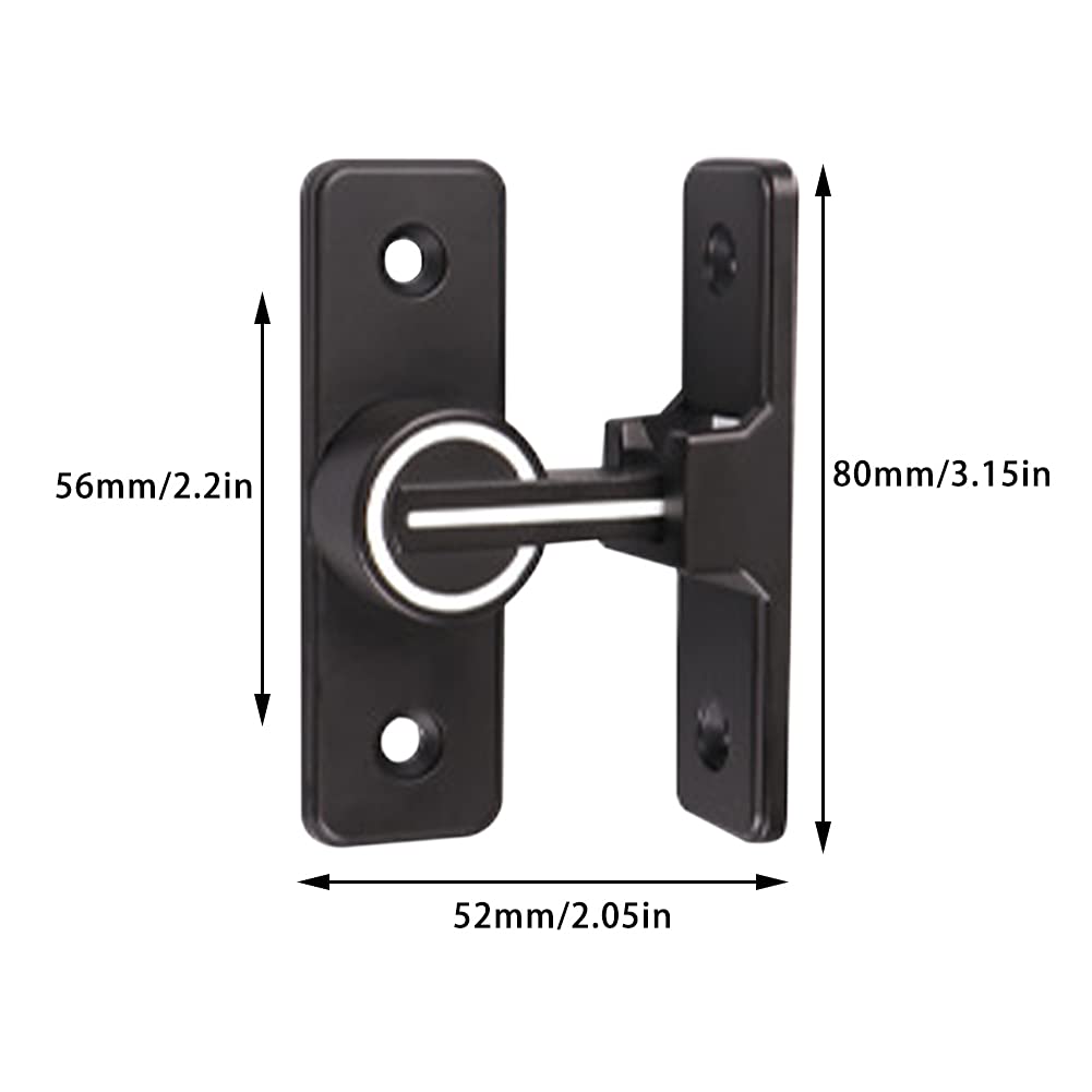 Sliding Door Lock,Barn Door Lock Hardware,Door Lock Glow at Night,Heavy Duty Gate Latches 90 Degree,for Garden,Bathroom,Outdoor,Window - Image 2
