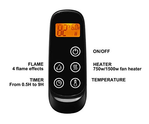 Puraflame Remote Handset For Serena 50 Inches Wall Mounted Linear Electric Fireplace #TOP1