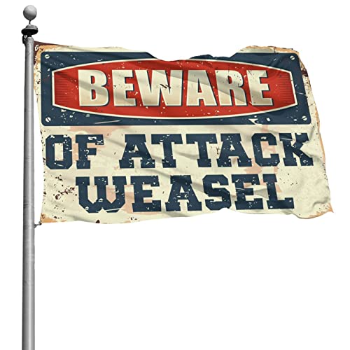 Drapeau de la chambre Beware of Attack pour habiller un mur vide sans faire de peinture