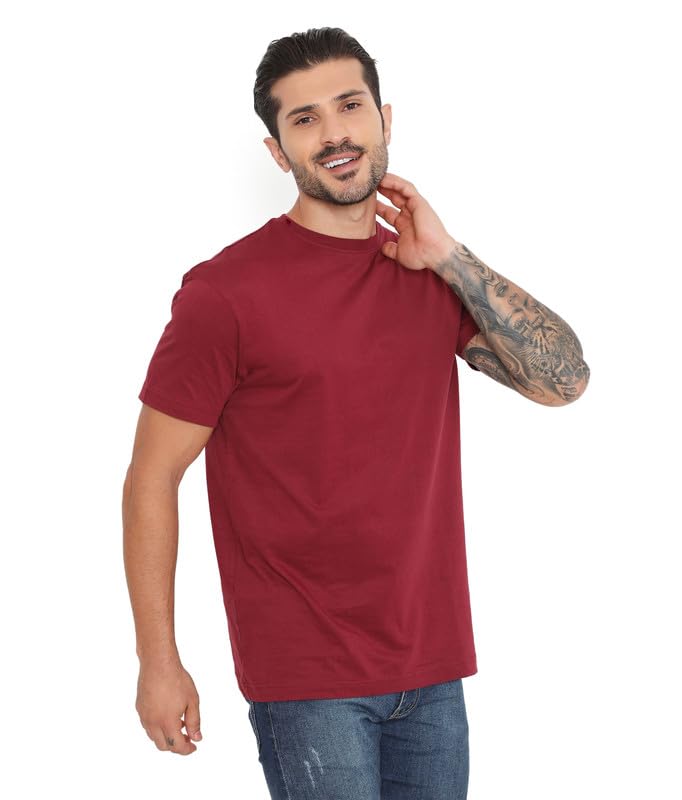 Image of Rivolta Men's Solid Regular Fit T-Shirt