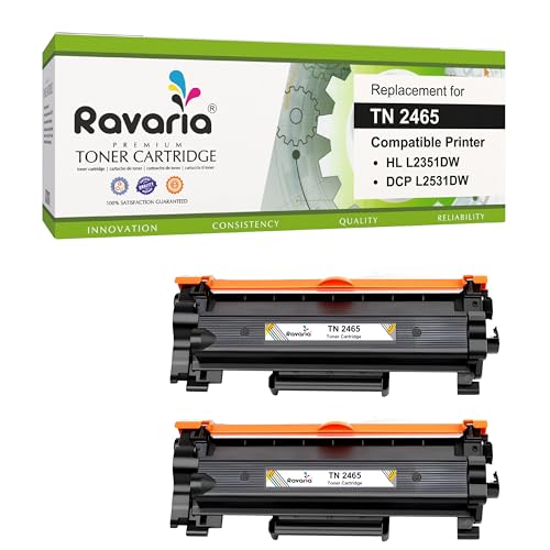 Image of TN 2465 Compatible Toner Cartridge for Brother Printer HL L2351DW, DCP L2531DW (TN 2465 Toner Cartridge Pack of 2)