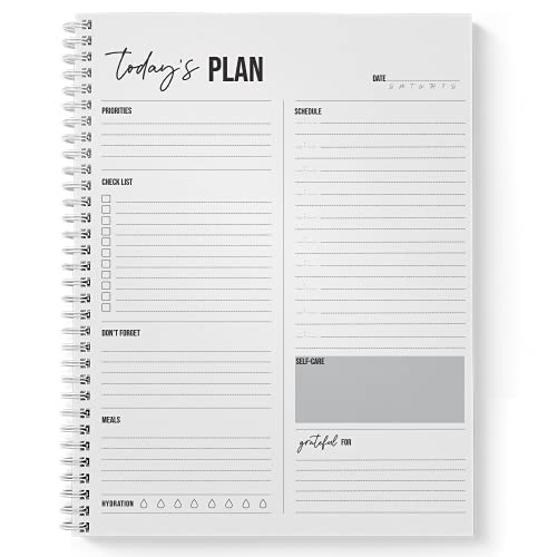 Softcover Everything Is Fine 8.5" X 11" Snarky Spiral Notebook/Journal, 120 Daily Planner Pages, Durable Gloss Laminated Cover, White Wire-O Spiral. Made In The Usa #TOP3