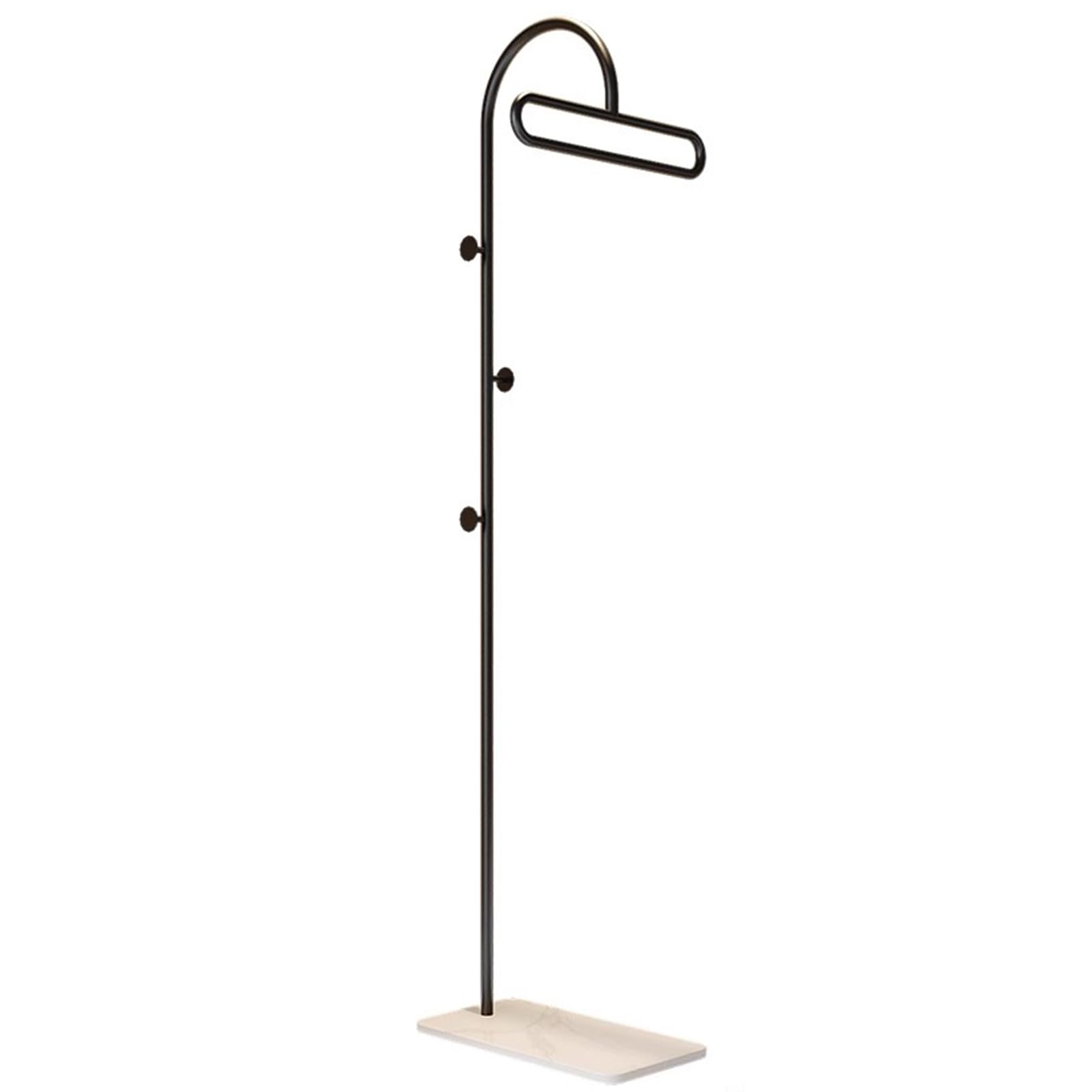 SXYKXYDL Heavy Duty Garment Rack, Freestanding Metal Clothes Hanger with 3 Hooks, Modern Coat Rack for Entryway, Bedroom, Office, Easy to Assemble, Marble Base