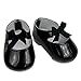 18 Inch Doll Tap Shoes, Doll Dance Shoes that are Safety Tested (no lead) Made to fit American Girl Dolls & More! Black Patent Mary Jane Style Tap Doll Shoes