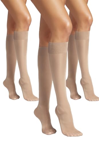 Wolford Satin Touch 20 Denier Knee-Highs for Women Translucent Shimmer Hosiery with Soft Cuff (3-Unit Set)